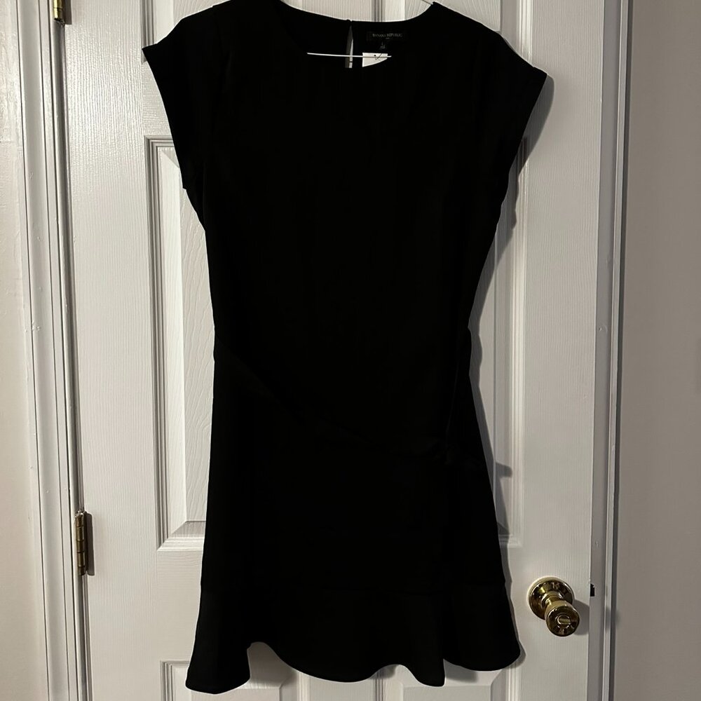 NWT Black Banana Republic Tie-Waist Dress, Size M